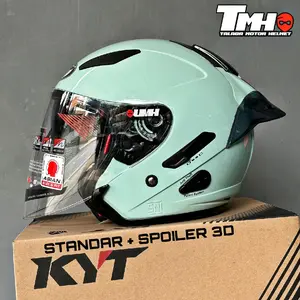 HELM KYT GALAXY FR DOBLE VISOR PAKET SPOILER 3D sage green