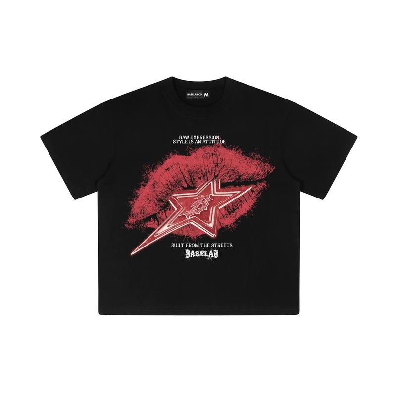Áo Thun BASELAB Red Star Boxy Tee - Form Rộng Chất Liệu Premium Cao Cấp Thoáng Mát Unisex Nam Nữ BL02
