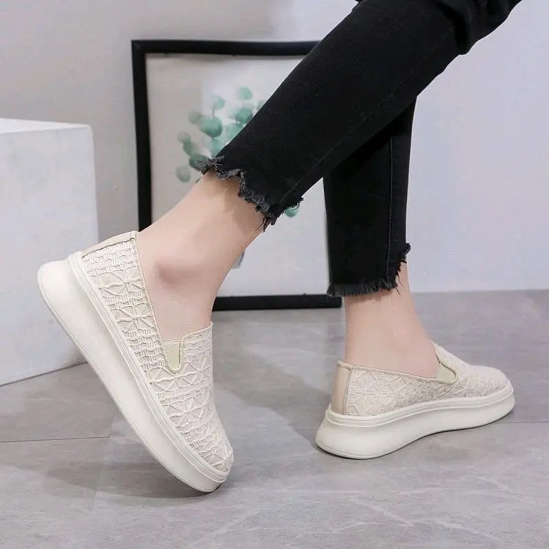 Sepatu Wanita SANZEIL Infort Slip On Model JZ0021 Import Mesh Putih Ukuran 36-40 - Casual Shoes 3