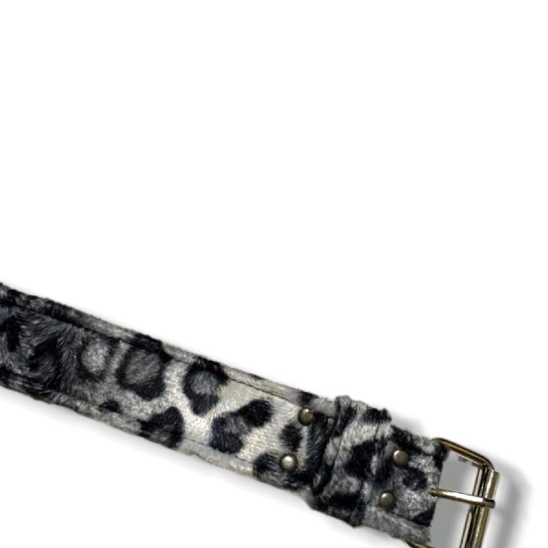 Sabuk Pinggang Leopard Gesper Model Beber Macan Tiger Ikat Pinggang Pria Wanita - Bahan Sintetis Bludru - Ukuran 120cm - 7 Lobang - Besi 4