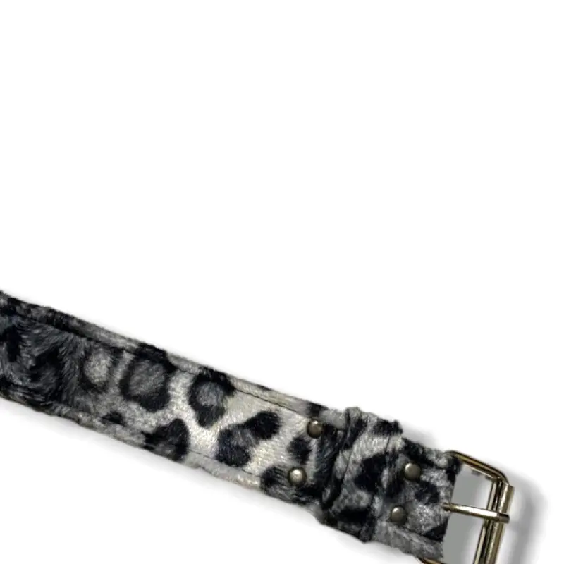 Sabuk Pinggang Leopard Gesper Model Beber Macan Tiger Ikat Pinggang Pria Wanita - Bahan Sintetis Bludru - Ukuran 120cm - 7 Lobang - Besi 3