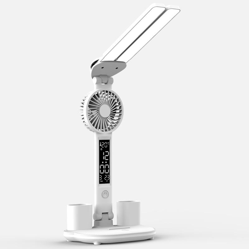 Product Introduction of Giao Hàng Địa Phương) Đèn Học Để Bàn Bảo Vệ Mắt Cao Cấp, Có quạt Có màn hình LCD hiển thị nhiệt độ, giờ, ngày, 3 chế độ màu và điều chỉnh độ sáng đèn đọc sách đầu giường 15