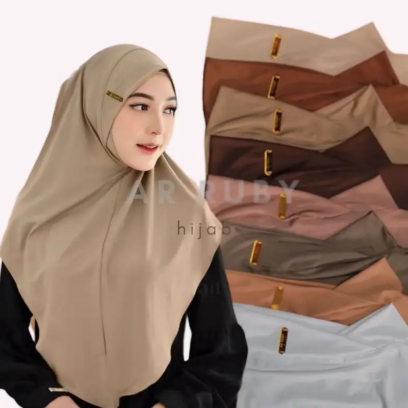 hijab dagu Malaysia jilbab instan Malay soft pet bergo dagu Malay size L(label akrilik by RICI HIJAB) Jilbab Instan Nyaman