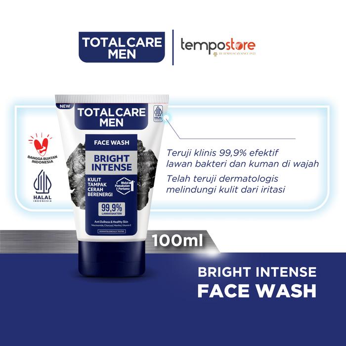 Gambar Total Care Men Face Wash Bright Intense 100ml [1pcs] - Sabun Wajah Pria Mencerahkan Anti Kusam dari TempoStore Kota Administrasi Jakarta Timur Tokopedia