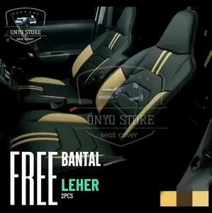 Sarung Jok Mobil Calya 2016-2026 Full Set Tiga Baris Car Pu Leather No 5 Bahan Oscar Kulit Sintetis Free Bantal Leher 2pcs