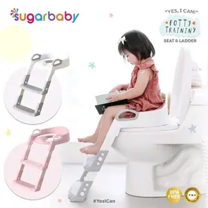 SugarBaby Potty Training Seat & Leader sugarbaby alat belajar toilet kursi toilet anak Dudukan Perlengkapan Grey White Pispot Chair
