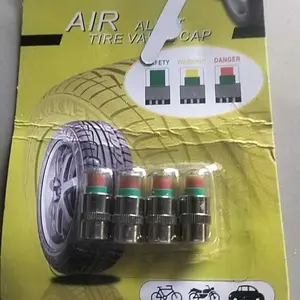 (4PCS) Tutup Pentil Pengukur Ban Motor Mobil / Air Alert Tire Valve Cap