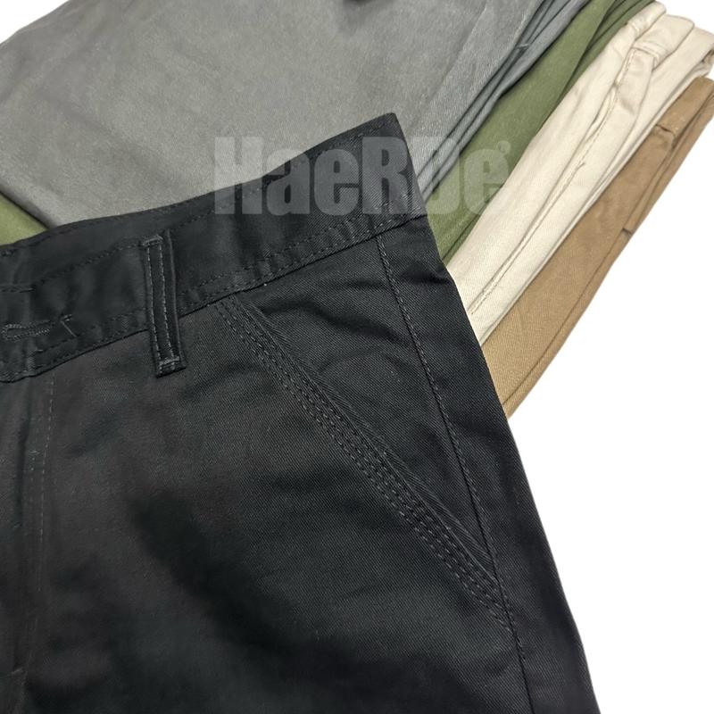 HaeRDe - Celana Chino panjang reguler/gombrong pria loose fit pria dewasa Original twill standar kasual model skena 7