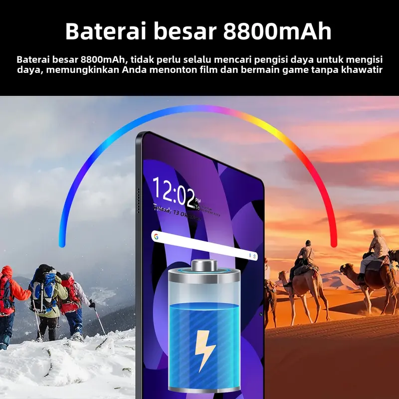 [Keyboard Bluetooth Gratis + COD] Tablet S10 Baru Asli 11,6 inci 16GB + 1TB RAM 8800mAh 5G Android Tablet Pintar Tablet Belajar Tablet Gaming Tablet Layar Warna HD Ultra Tipis Layar HD Tablet Layar HD Clearance Tablet Promosi Khusus Dijual 4