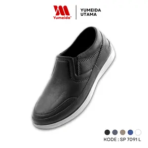 Yumeida SP-7091 L - Sepatu Pria Slip On Shoes Kerja Karet Tahan Air Anti Slip