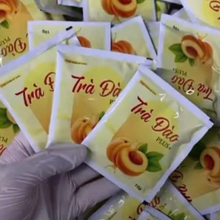 7 GÓI LẺ DÙNG THỬ - Trà Đào Plus Chính Hãng- Trà Đào Hoà Tan Chiết Xuất Đào Trà Xanh Chè Vằng Táo Xanh Bưởi