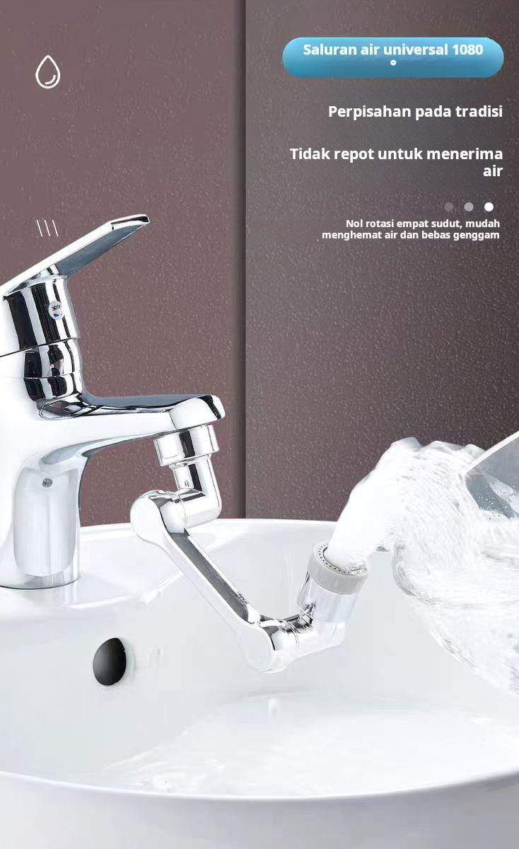 Ekstensi keran dapur, lengan robot universal, keran, adaptor multifungsi wastafel, aerator anti percikan