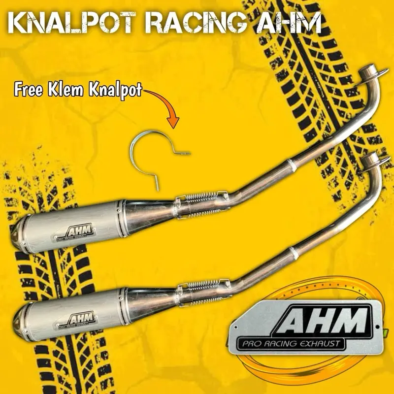 Knalpot Racing AHM Fullset Untuk Motor Bebek Netral Supra Revo Karisma Jupiter Vega Smash Shogun Dll