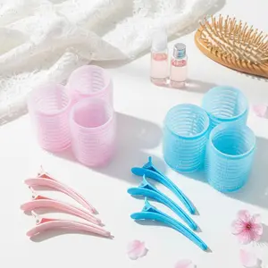 Senyum H1166 Roll Rambut Free Jepit Isi 3 Pcs Alat Styling Heatless Roller Alat Rambut Gelombang Keriting Tahan Lama untuk Tampilan Rambut Cantik Bahan Berkualitas Plastik Nylon