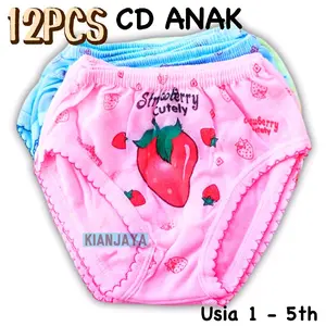 GROSIR 12 PCS ( 1 LUSIN ) CELANA DALAM ANAK CEWEK MURAH CANTIK