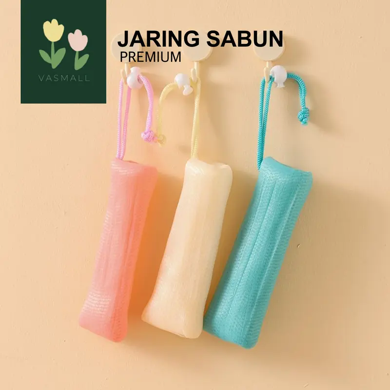 VASMALL - JARING BUSA SABUN BATANG MANDI TEBAL | JARING SPONS SABUN BATANG DOUBLE LAYER 0