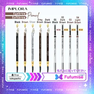 FUFUMISE | IMPLORA Eyebrow Pencil All Series | Pensil Alis | Softbrow | Murah Pencil Alis Hitam Black Waterproof BPOM Brown