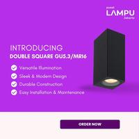 Gambar Lampu Dinding 2 arah Kotak Square MR16 Good Quality Black White - Putih dari Pusat Lampu Jakarta Kota Administrasi Jakarta Pusat 1 Tokopedia