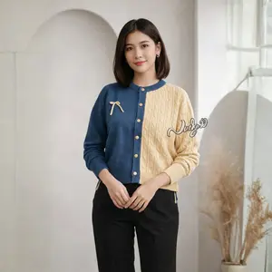 NUEKA - Prima Cuties Pita Cardy Rajut Motif Cable Korean Style