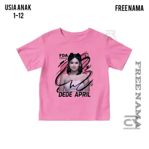 Kaos Anak Dede April Cirebon Dangdut Academy D7 PLAT E Cotton Combed