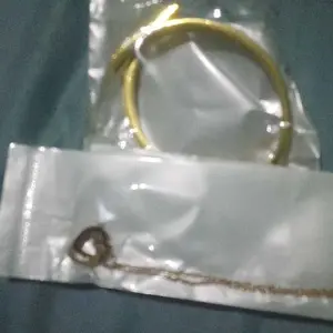 Set Kalung Hati Ganda Warna GOLD & Gelang Kajia  Elegan