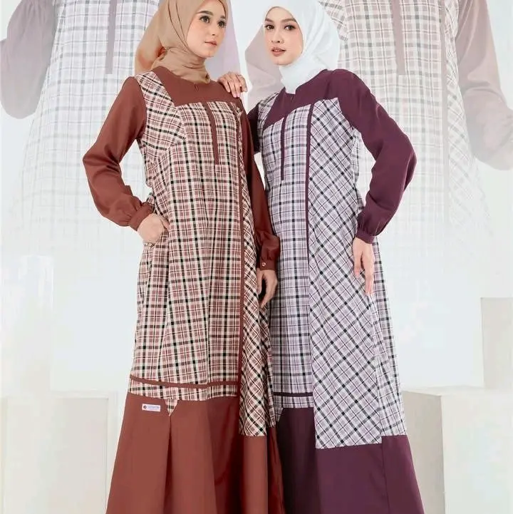 RGD 118 by Rauna pride || Gamis dewasa || Gamis simpel || Wine || Terracota
