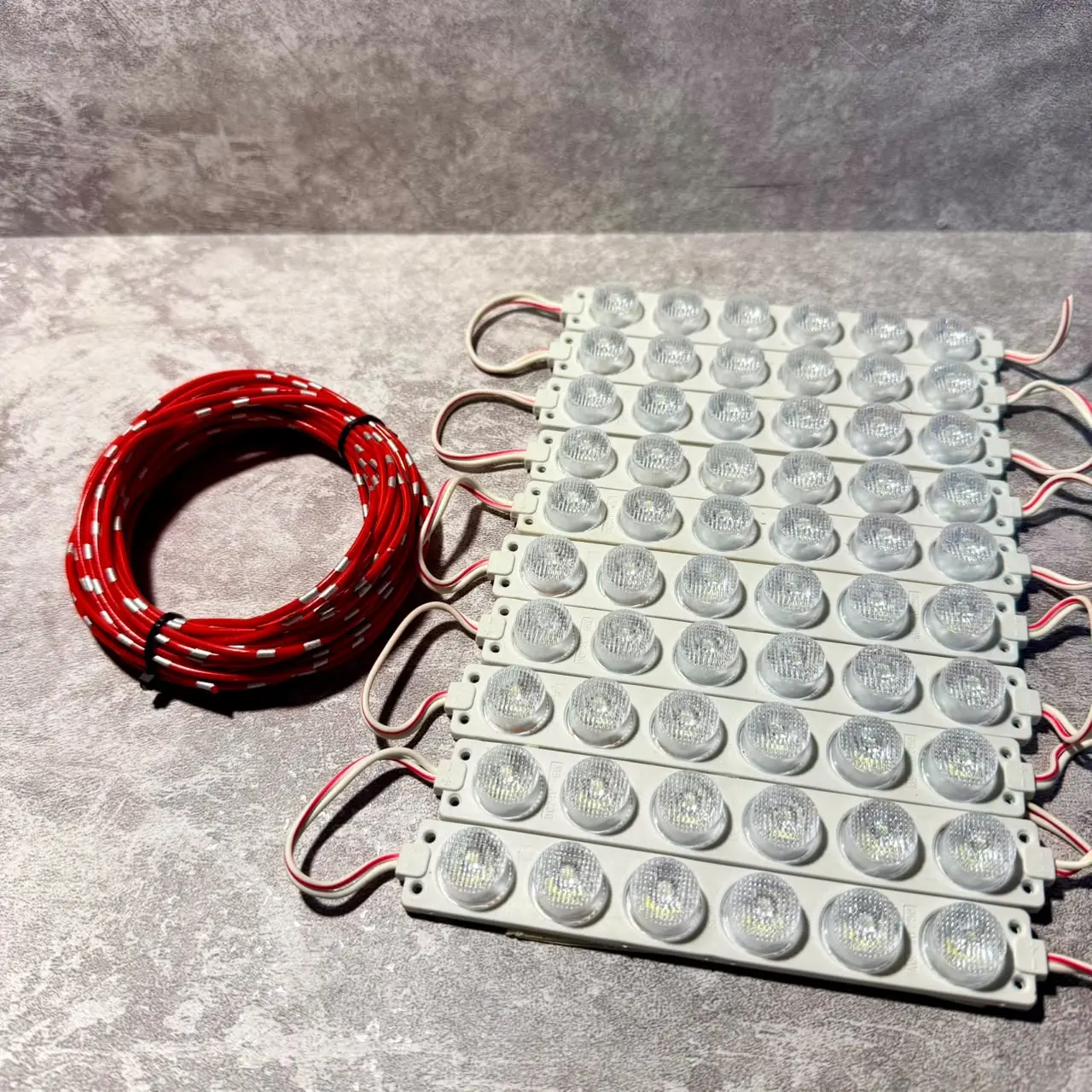 10 biji led modul 6 mata + Kabel 10M Lampu Kolong Variasi Truk Mobil Motor