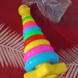 SYARIAH TOYS  MAINAN KREATIF ANAK DONAT SUSUN PELANGI RING DONUT PLUS BEBEK