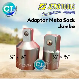 ADAPTOR JUMBO MATA SOCK 1/2" x 3/4" kunci sambungan kepala mata sok 3/4in - 1/2in shock F1/2 × M3/4 1/2×3/4 3/4×1/2