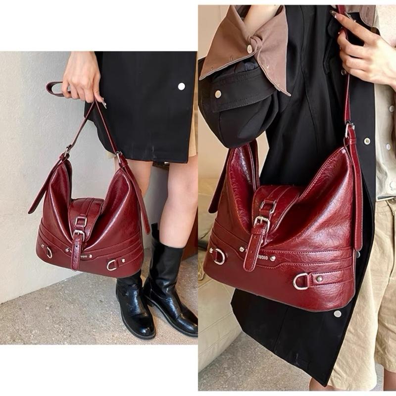  Túi tote da LUNA STORE da mềm size 32cm có nắp đậy phong cách đeo vai đeo chéo đi học đi làm đựng sách vở A4 