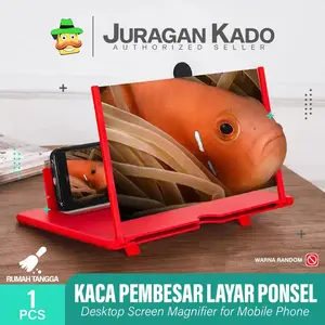 Kaca Pembesar Layar HP Smartphone 9 Inch ABS Lensa Akrilik Holder Handphone Zoom Screen HP Nyaman Mengurangi Kelelahan Mata