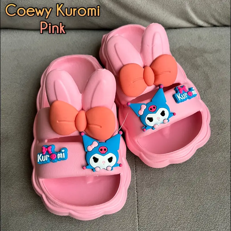 SANDAL SLOP ANAK COEWY KUROMI KELINCI CEWEK PEREMPUAN 3