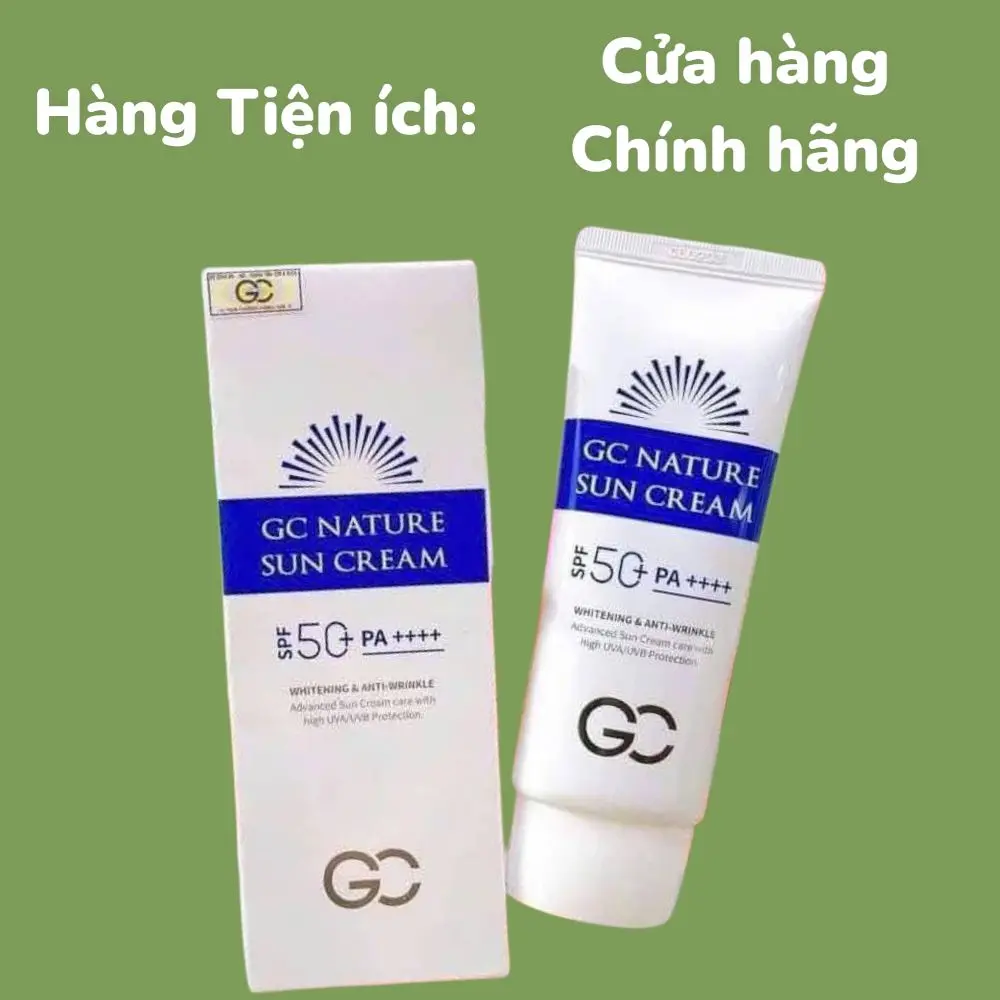 [Hàng CTY] Kem chống nắng GC nature sun cream Hàn Quốc SPF 50 Tất cả các loại da Skincare Sunscreen Nữ Chăm Sóc Da Women