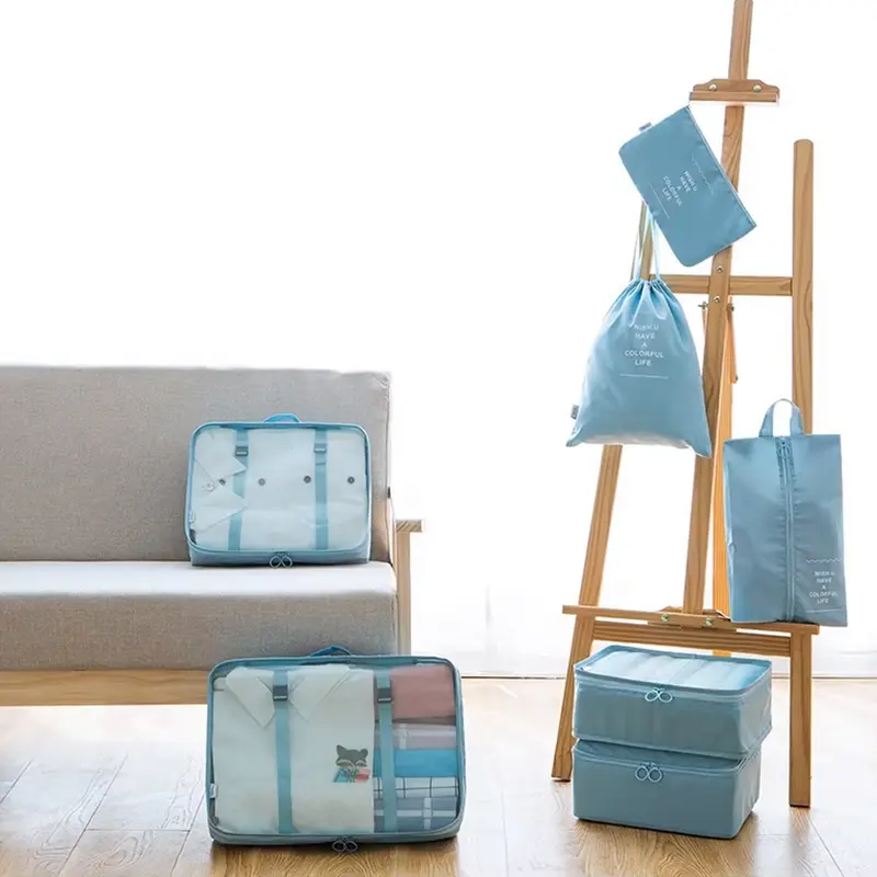 7 in 1 Tas Travel Organizer Storage Bag - Tas Dalam Koper Set 7PCS - Tas SET Travel Pake Hemat Pouch 2