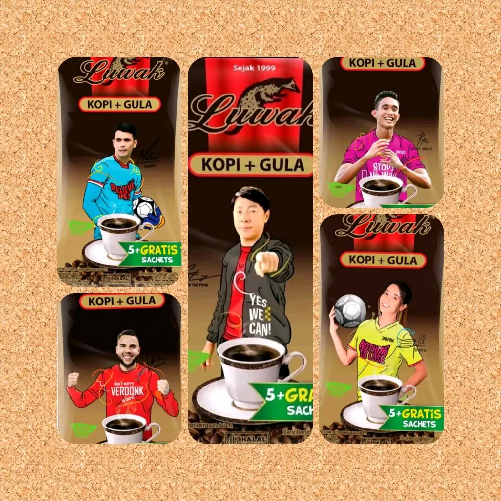 Luwak kopi + gula satu bag isi 7 saset Coffee Hitam Robusta coffee