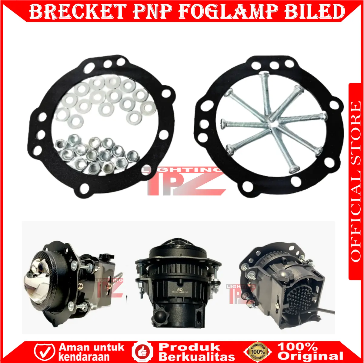 Brecket Adapat Foglamp Biled 3 inchi PNP BESI CNC bracket Foglamp Avanza Type Veloz Calya Agya Raize Rush Xenia Sigra Rocky Terios Ayla PNP