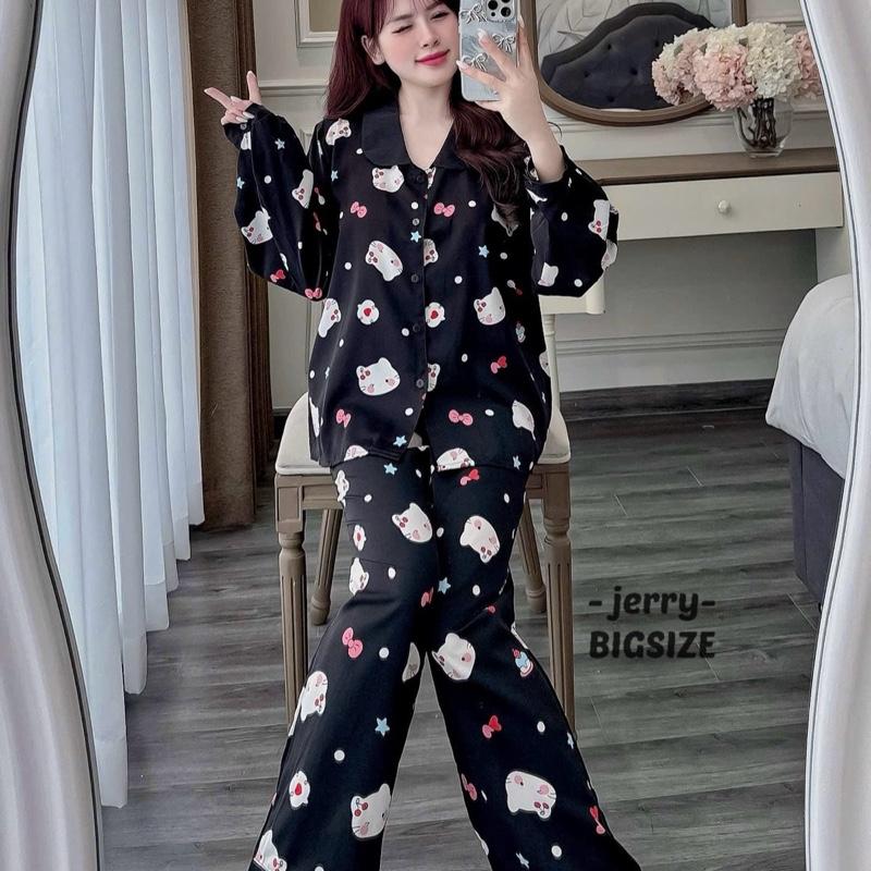 [BIGSIZE] Đồ Ngủ Tay Dài Chất Liệu Mango Jerry Home 4