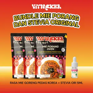 [BUNDLE STEVIA KOREA] Vitmaker Liquid Original Stevia Pemanis Alami 5ML & 15ML + Vitmaker Mie Porang Rasa Mie Goreng Pedas Korea & Rasa Mie Ramyun Pedas Korea
