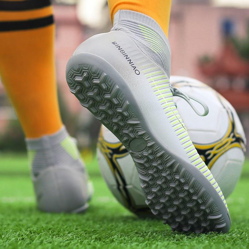 Product Introduction of Children Adult Unisex High Top Five Football boot Indoor Training Football Kasut bola sepak Football Boots Sports Men's Leisure 7