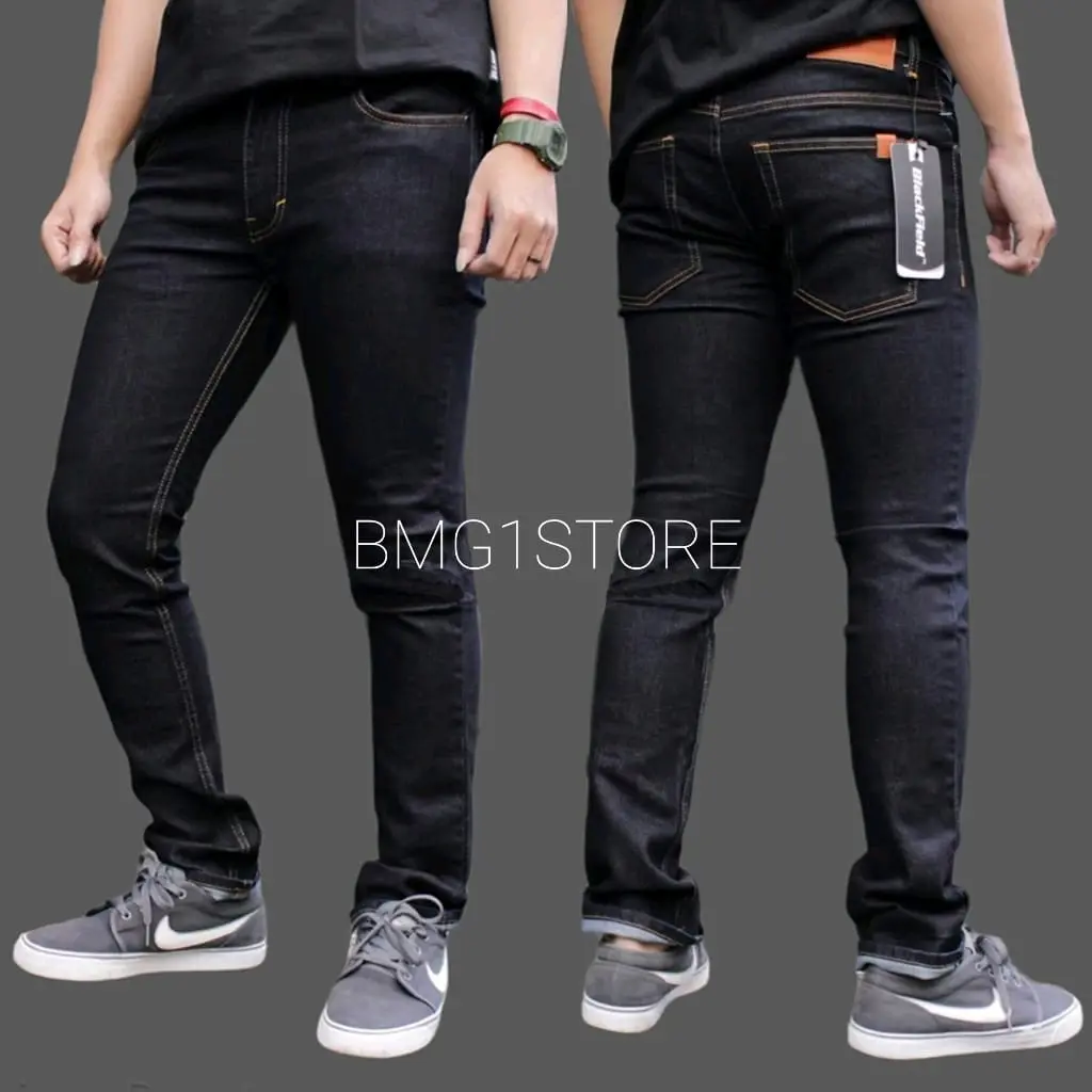 Celana Jeans Jumbo Pria Slimfit Premium Stretch High Denim - Nyaman dan Lentur