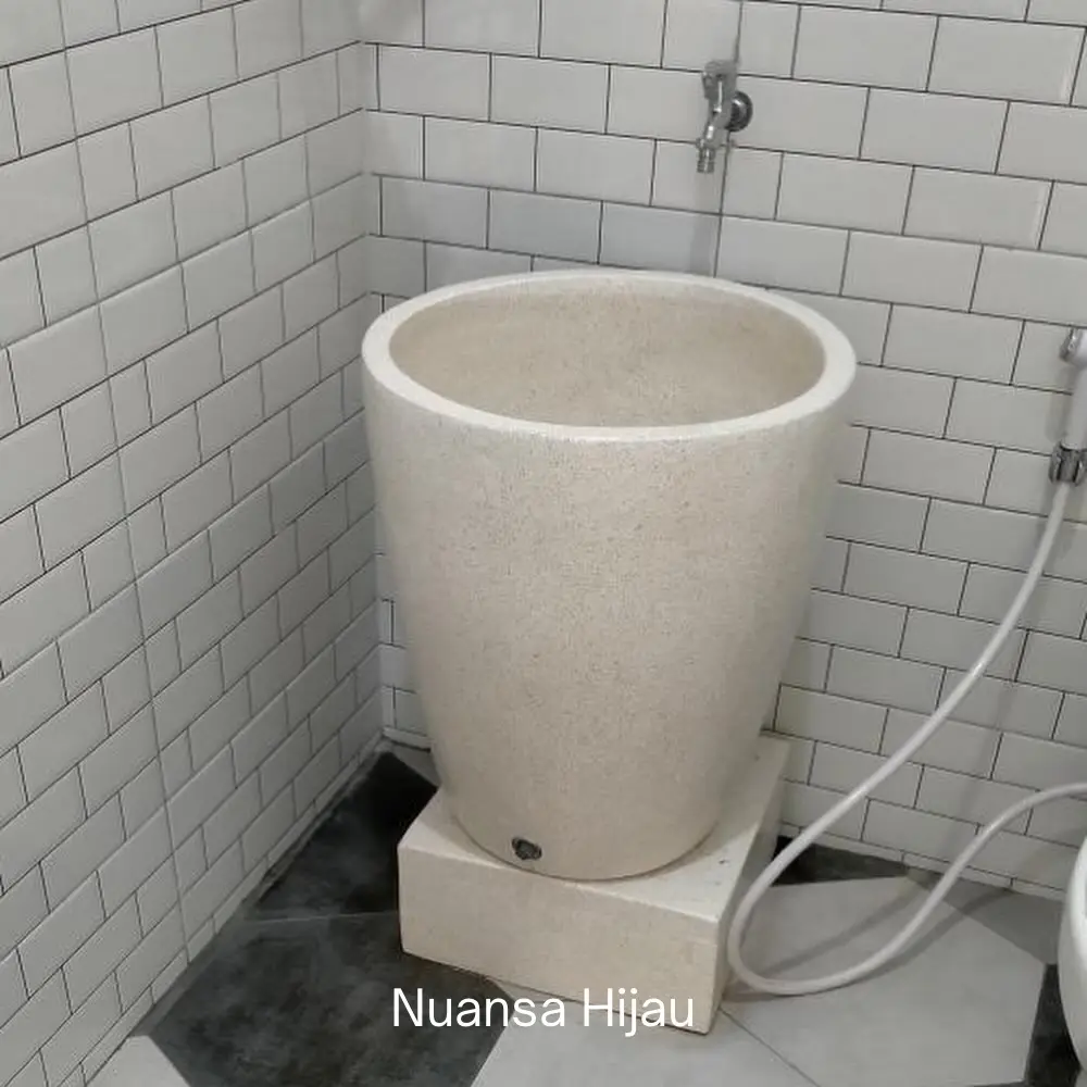 Bak mandi tipe uin best seller produk bahan teraso batu alam serbuk marmer