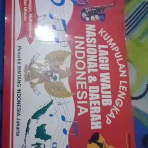 Buku kumpulan lengkap lagu wajib nasional dan daerah indonesia (14x21cm) Books