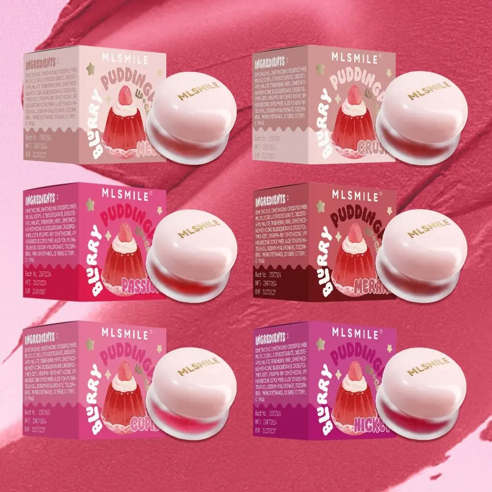Hot Blurring Lip Pudding Pot Lightweight Soft Makeup Blush Multi-Use Matte Lipstick Women Girls