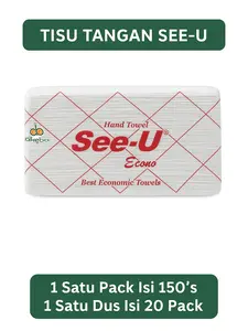 See U Tissue Hand Towel – Tisu Tangan Premium 150 Lembar / Pcs | Higienis & Menyerap Baik