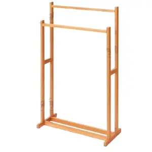 Rak Handuk Kayu Mahoni Premium Dengan Ukuran Panjang 60cm, Lebar 20cm, Dan Tinggi 100cm