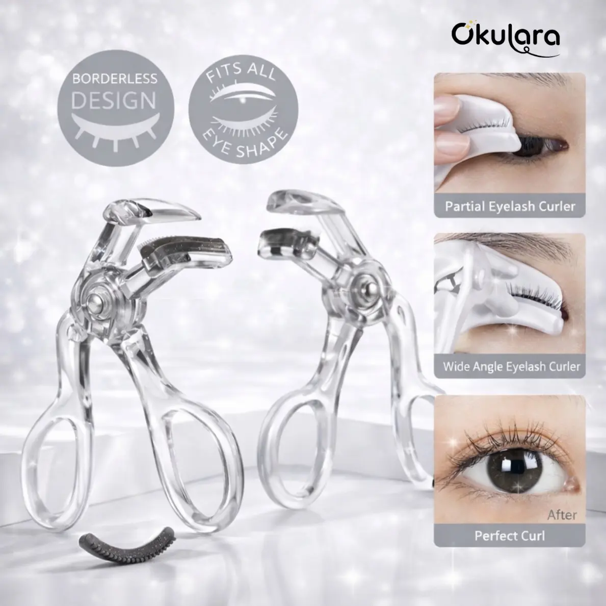 OKULARA Penjepit Bulu Mata Lentik Mata Sisir Mata Tampak Natural Cantik Mini Eyelash Curler ZZ001
