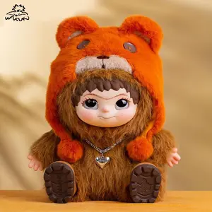 [ORIGINAL] WAKUKU Fuzzy Trendy Fun Party Series Plush Blind Box Keychain Bag Charm Boneka Gantungan Kunci Funny Toys