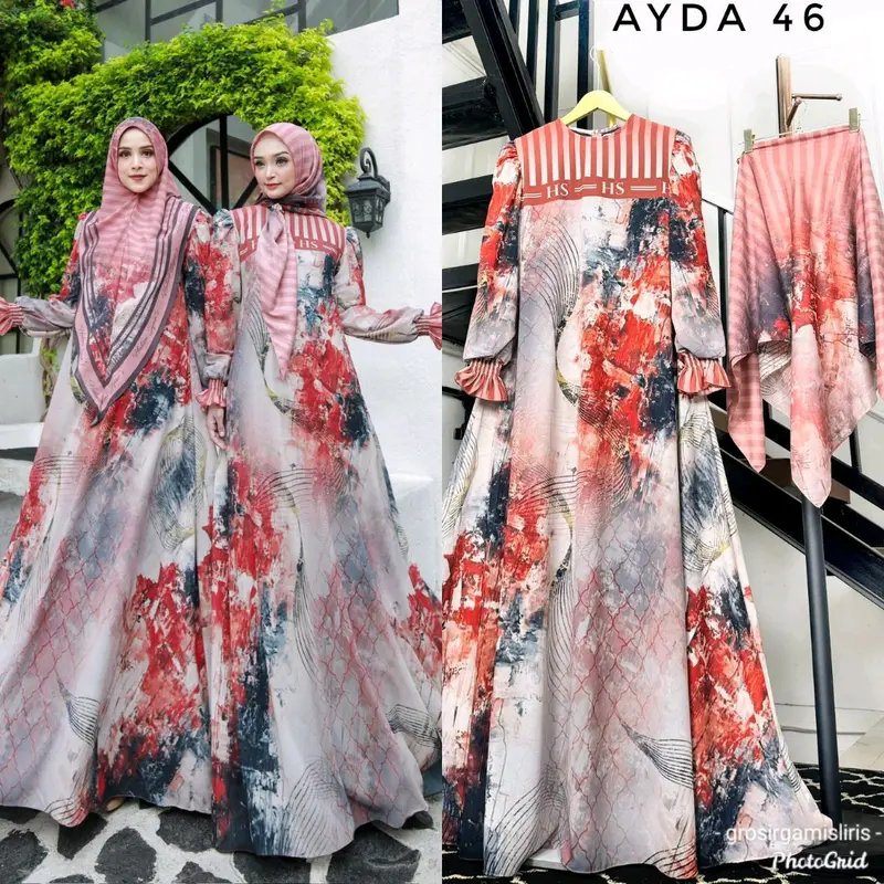 (jual khimar aja)Sarimbit Set Family Gamis  abaya Haliza Adreena 29 Haliza Ayda by Haliza Style Haliza Syar'i Khimar 1