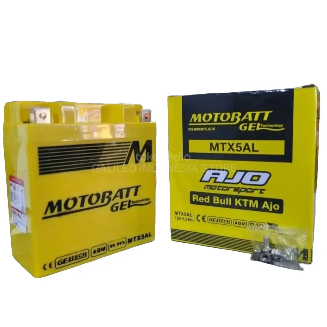 Aki motor Mio sporty / Mio Smile, Grand Motobatt Mtx5AL Kering 5AH Asli Motorcycle
