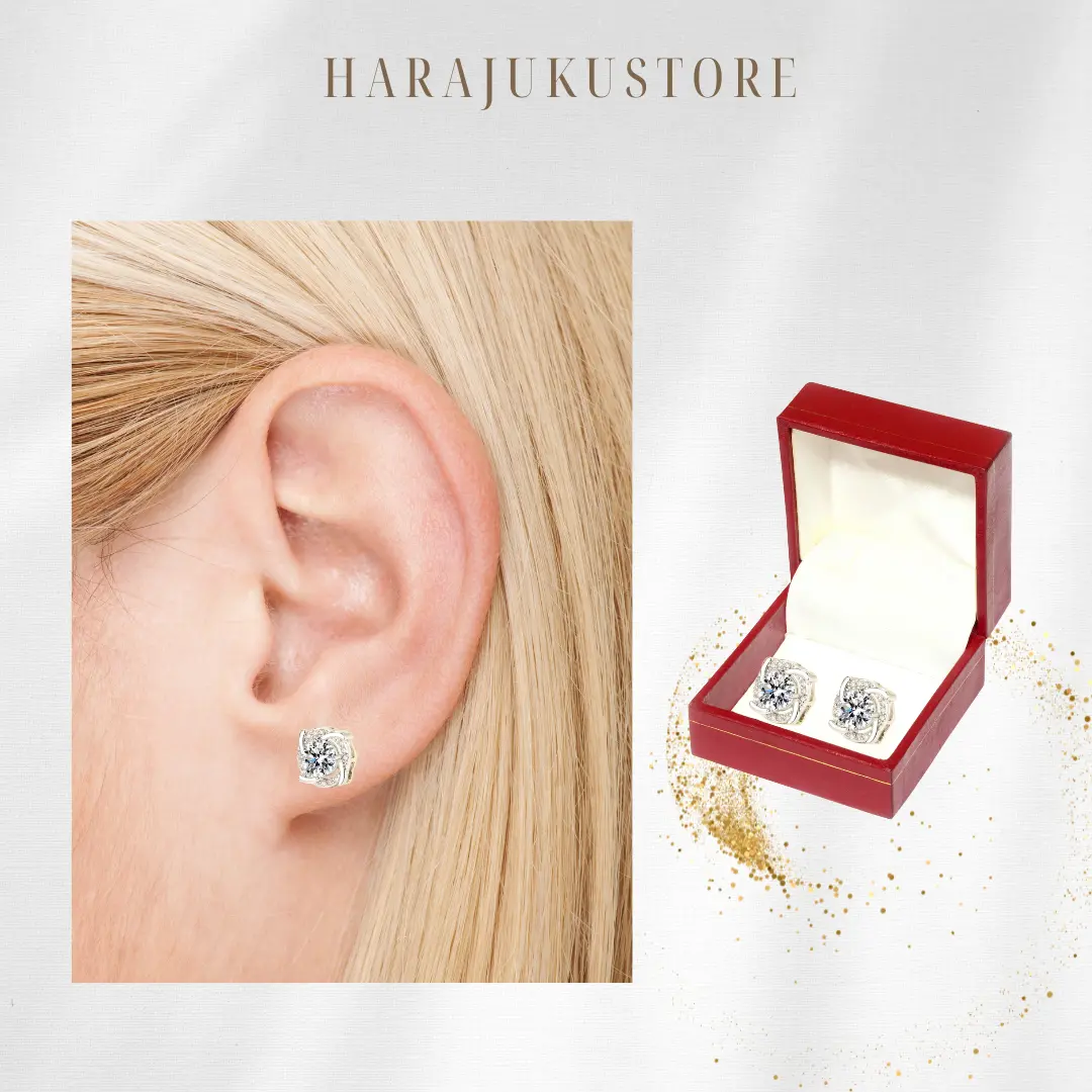 HARAJUKU anting wanita moissanite korean style HIGH PREMIUM/ANTI KARAT (BISA COD)